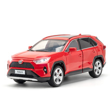 （泡沫盒装）仿真1:24丰田RAV4荣放钥匙版合金汽车模型摆件玩具