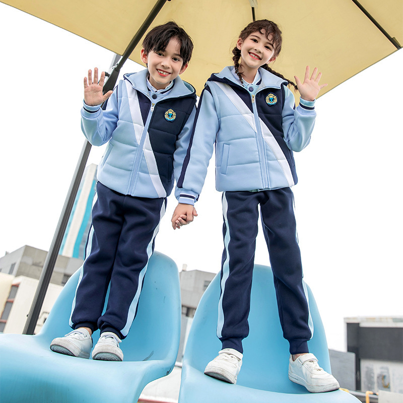 2021秋冬新款棉衣三件套校服园服冬季中小学生校服儿童运动服