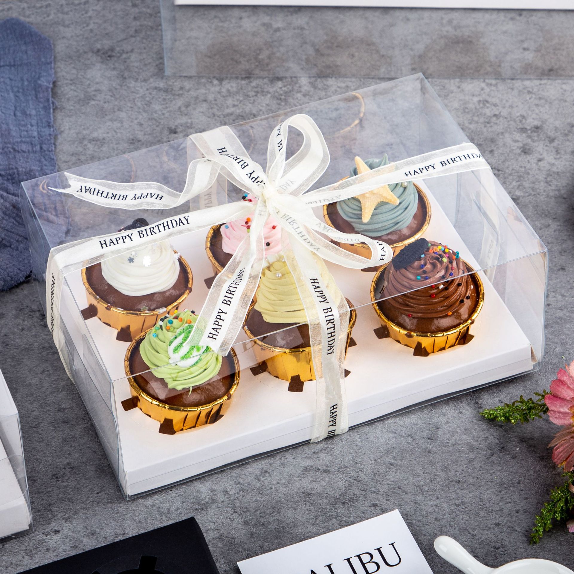 纸杯蛋糕盒透明4粒6粒12粒马芬杯cupcake蛋糕盒现货蛋糕透明盒