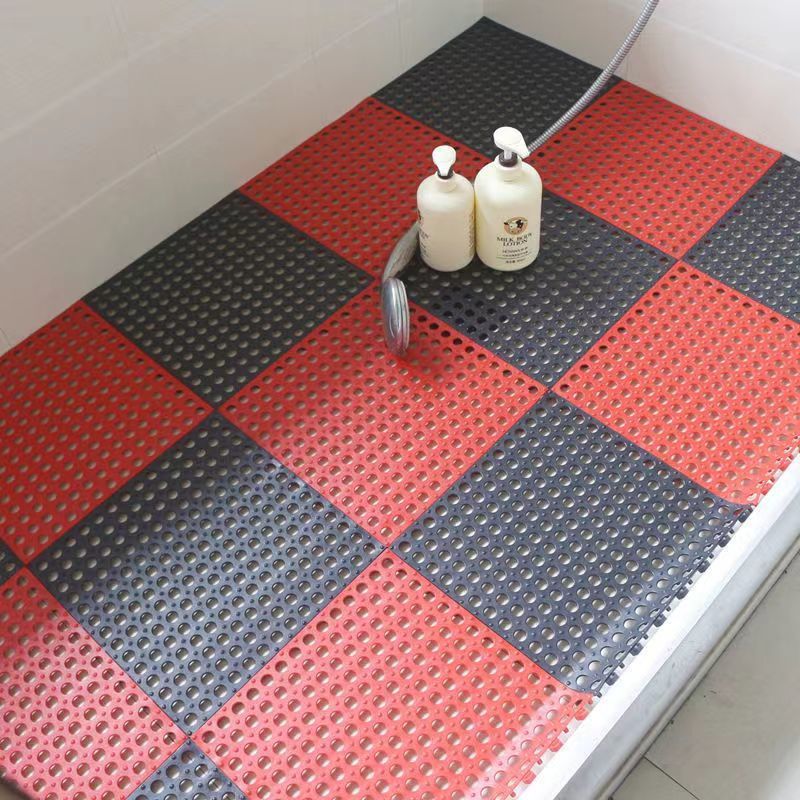 地垫卫生间浴室防滑垫洗澡间防摔淋浴房洗手间隔水拼接镂空垫跨境
