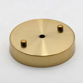 金色铬色铜本色面挂板吸顶盘铁底盒圆盘吊灯底座配件灯具灯饰五金