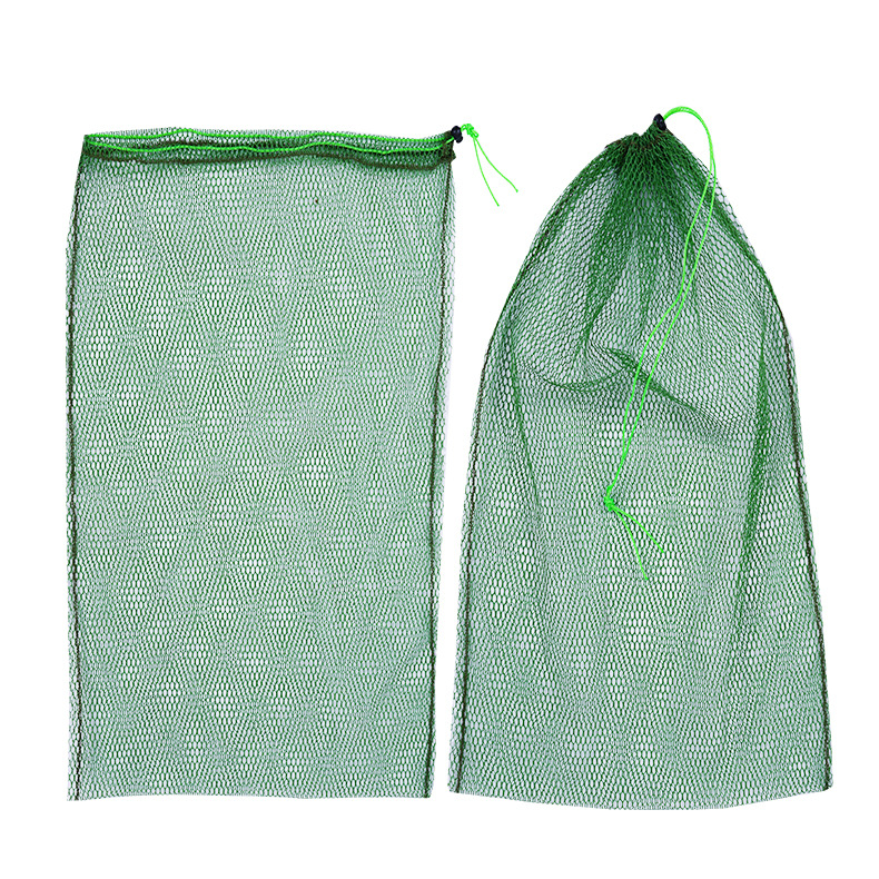 Drawstring Small Eye Glue Coated Mesh Cloth Simple Fish Protection Net Pocket Glue Coated Drawstring Mesh Pocket Fish Net Bag Shrimp Pocket Apron