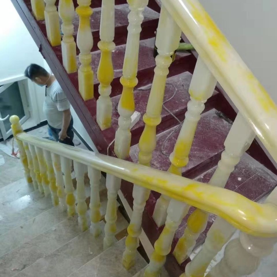 仿玉石楼梯立柱栏杆飘窗护栏汉白玉不开裂不变形色
