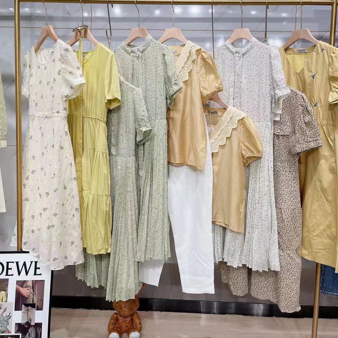 熙然2022夏装原创设计波点连衣裙正品休闲品牌折扣女装尾货批发