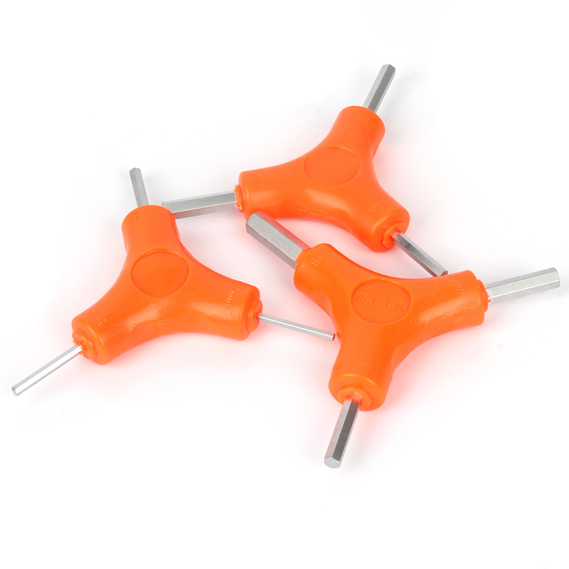 钢拓三角扳手内六角扳手套装 山地车型螺丝刀内六方六棱角扳手