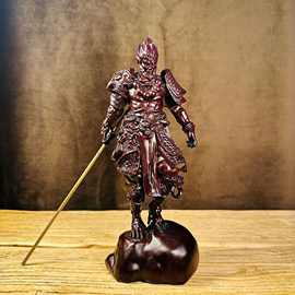 黑檀木雕黑神话孙悟空佛像摆件 男孩生日礼物 齐天大圣桌面装饰品