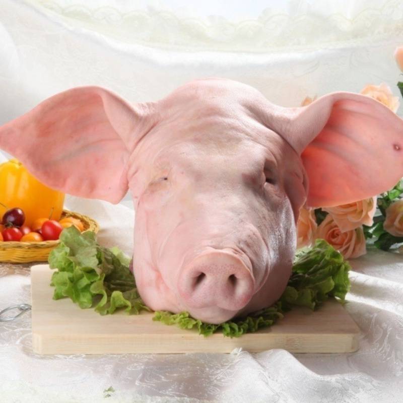 新鲜猪头整只带耳猪头猪头肉批发生猪头土猪头现杀带骨猪头猪脸