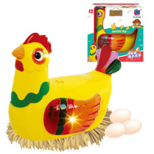 电动声光下蛋母鸡2146趣味生蛋小鸡电动万向动物儿童仿真玩具批发