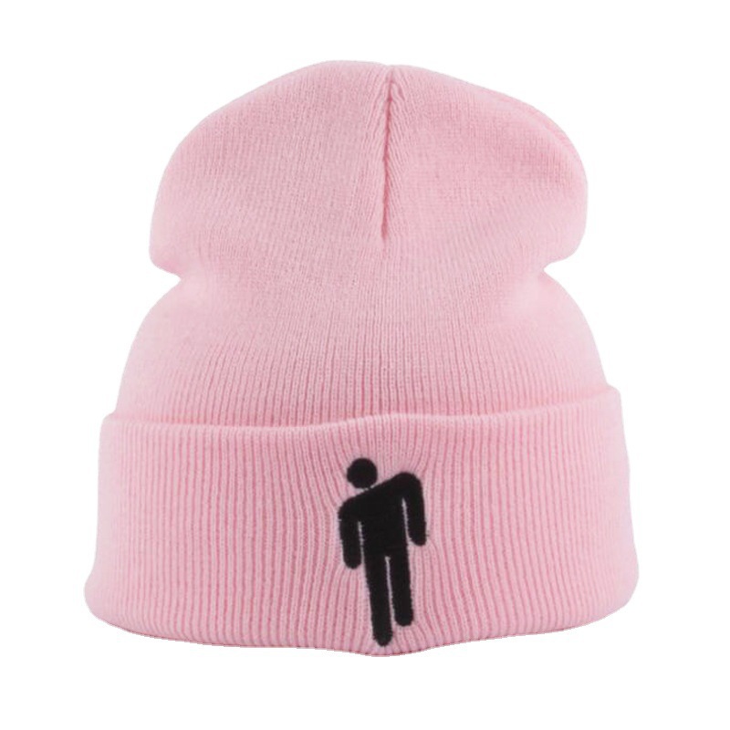 Cross-Border European and American Billie Eilish Embroidery Knitted Hat Men and Women Autumn and Winter Warm Pullover Cap Hip Hop Woolen Cap