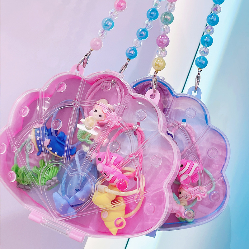 Children's Ornaments Gift Set Handbag Box Set Children's Birthday Gifts Cute Girl Creative Necklace Clip