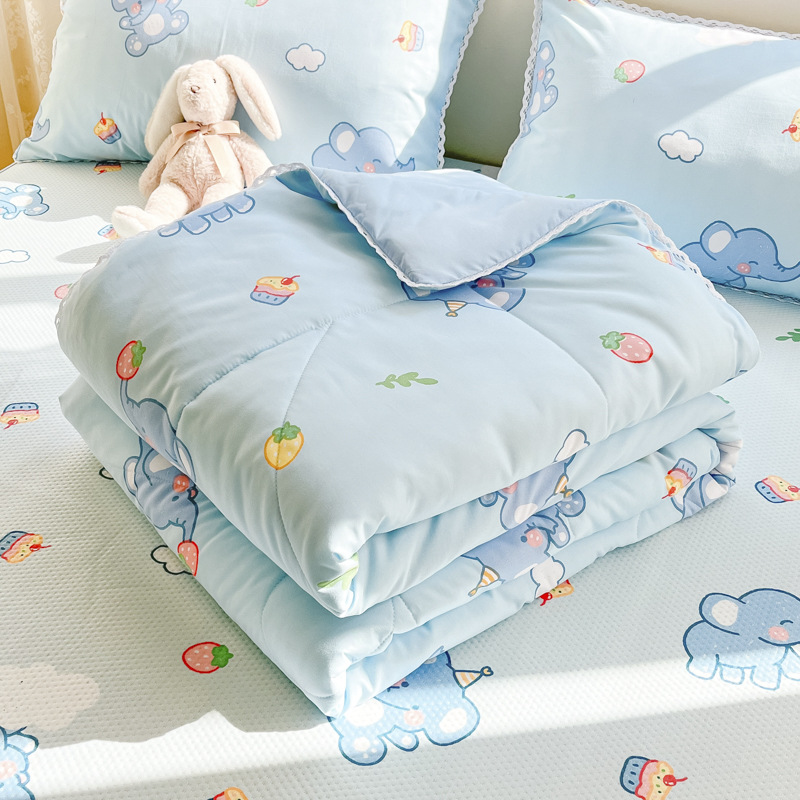 Washed Cotton Summer Quilt Airable Cover Summer Blanket Wholesale Summer Double Duvet Duvet Insert Children's Summer Quilt Summer Quilt Single Machine Washable