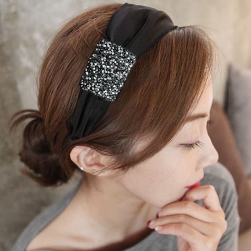 发箍宽边女发卡外出百搭宽边简约东大门短发压发水钻气质防滑