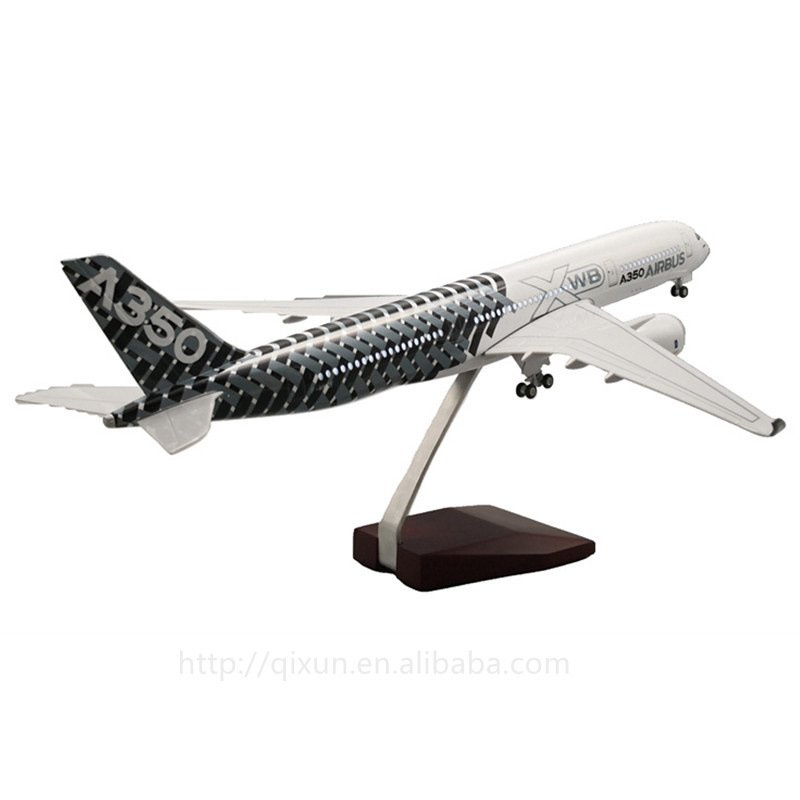 scale 1:142 47cm airbus a350 xwb 碳纤维航空飞机模型带带轮子