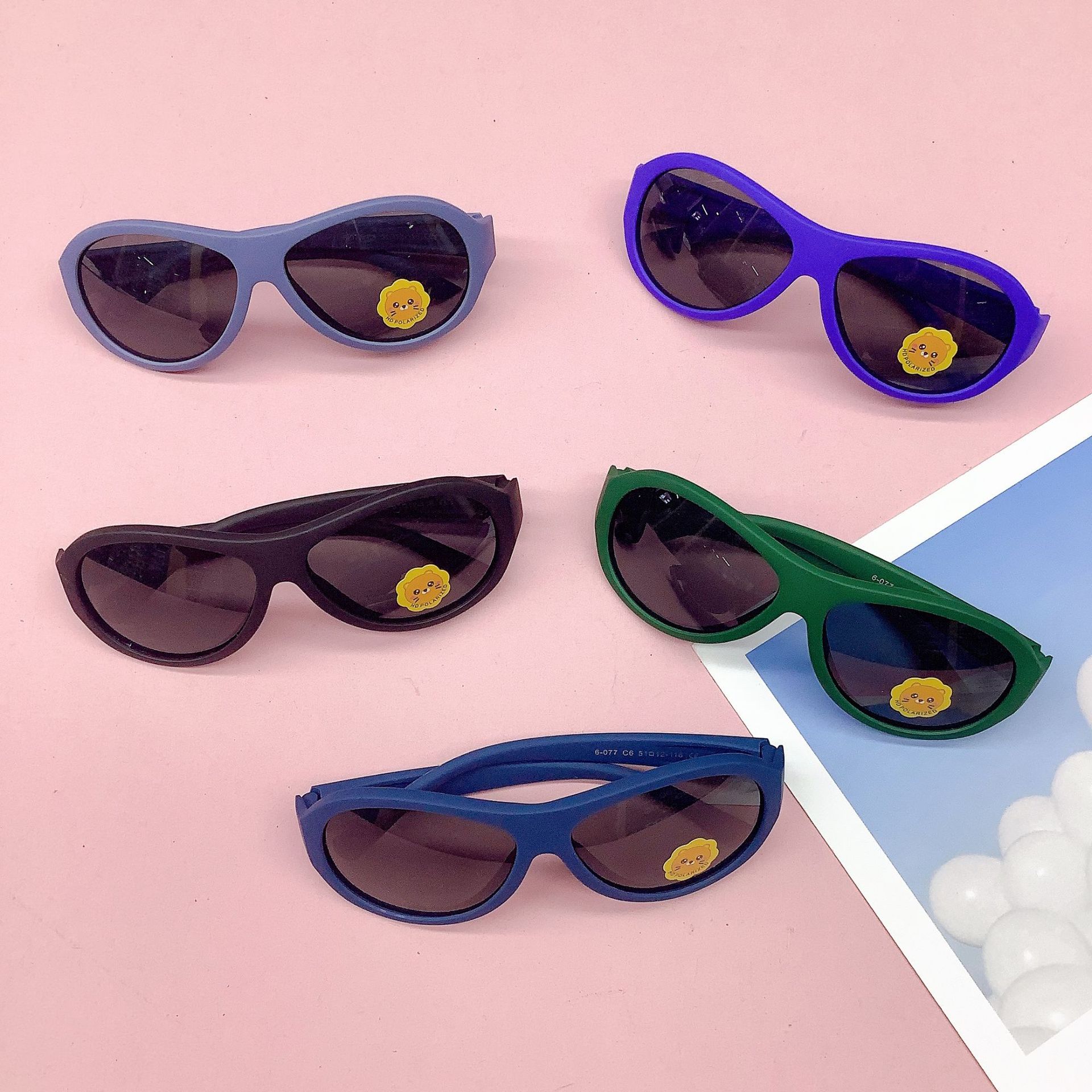 New Kids Sunglasses Travel UV Protection Cross-Border Silicone Polarized Eye Protection Photo Fashion Baby Sunglasses Fashion