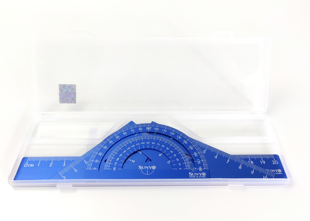 Primary School Students Make Laser Sculpture Special Name Metal Aluminum Alloy Ruler Protractor Triangle Ruler 4-Piece Set