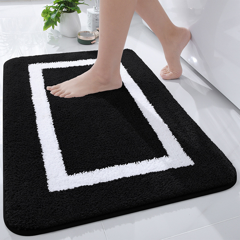 Factory Direct Sales Foreign Trade Wholesale Cross-Border Home Ground Mat Door Mat Absorbent Bathroom Thickening Bathroom Anti-Slip Mats