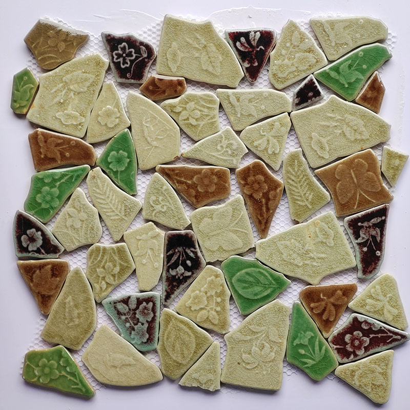 diy散粒异形不规则陶瓷马赛克碎片自由石材料拼贴酒店ktv会所瓷砖