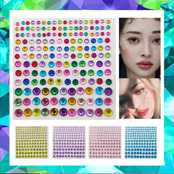 spot wholesale 3.4.5.6mm cross-border eye diamond stickers gem diamond stickers shiny eye stickers crystal diamond stickers