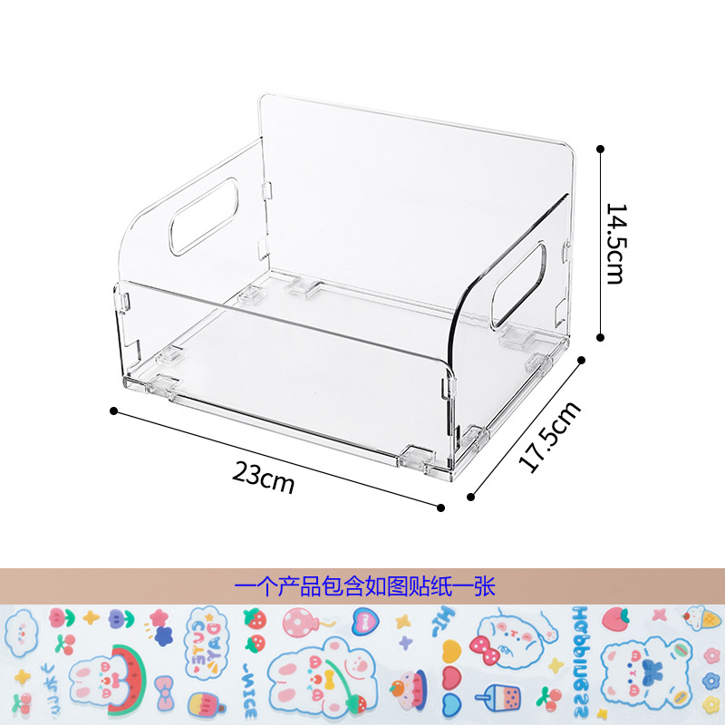 Acrylic Transparent Book Shelf Ins Student Desk Book Storage Box Artifact Bookend Desktop Bookshelf Desktop