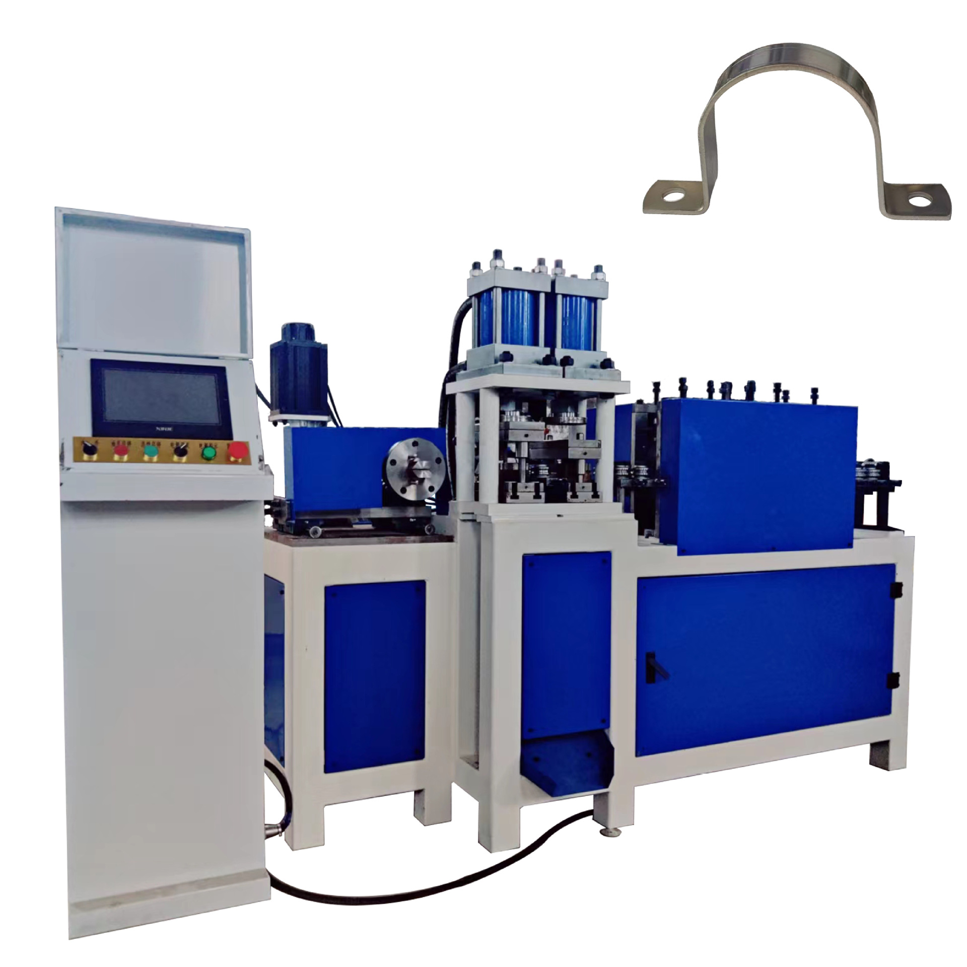 全自动抱箍机电力抱箍加工设备数控扁铁折弯机高速抗震支架成型机