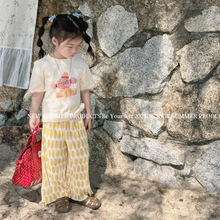 YHJ清仓处理 不退不换 儿童短袖夏季新款韩版女童卡通印花T恤