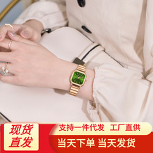 金米欧kimio时尚女士手表法式复古小方表气质钢带石英手表女K6498
