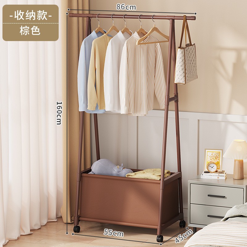 Movable Clothes Rack Bedroom Clothes Rack Multi-Functional Coat Rack Creative Clothes Hanger Special Offer Floor Clothes Rack