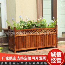 木质花箱 户外成品塑木市政绿化工程 道路花坛隔离带组合护栏花槽