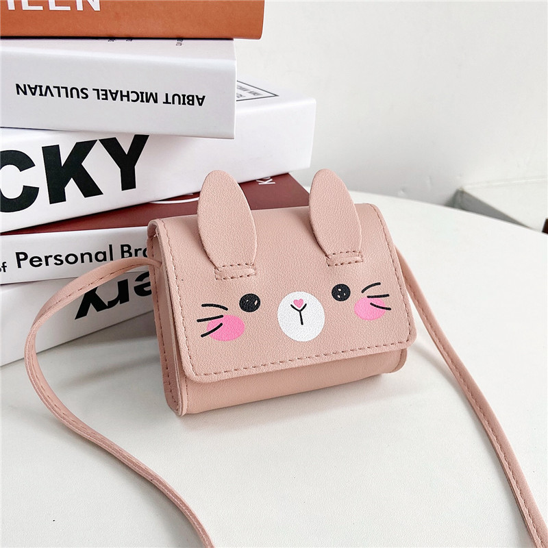 Children's Accessories Small Bag Little Girl Western Style Cute Rabbit Shoulder Messenger Bag Mini Cartoon Baby Coin Purse