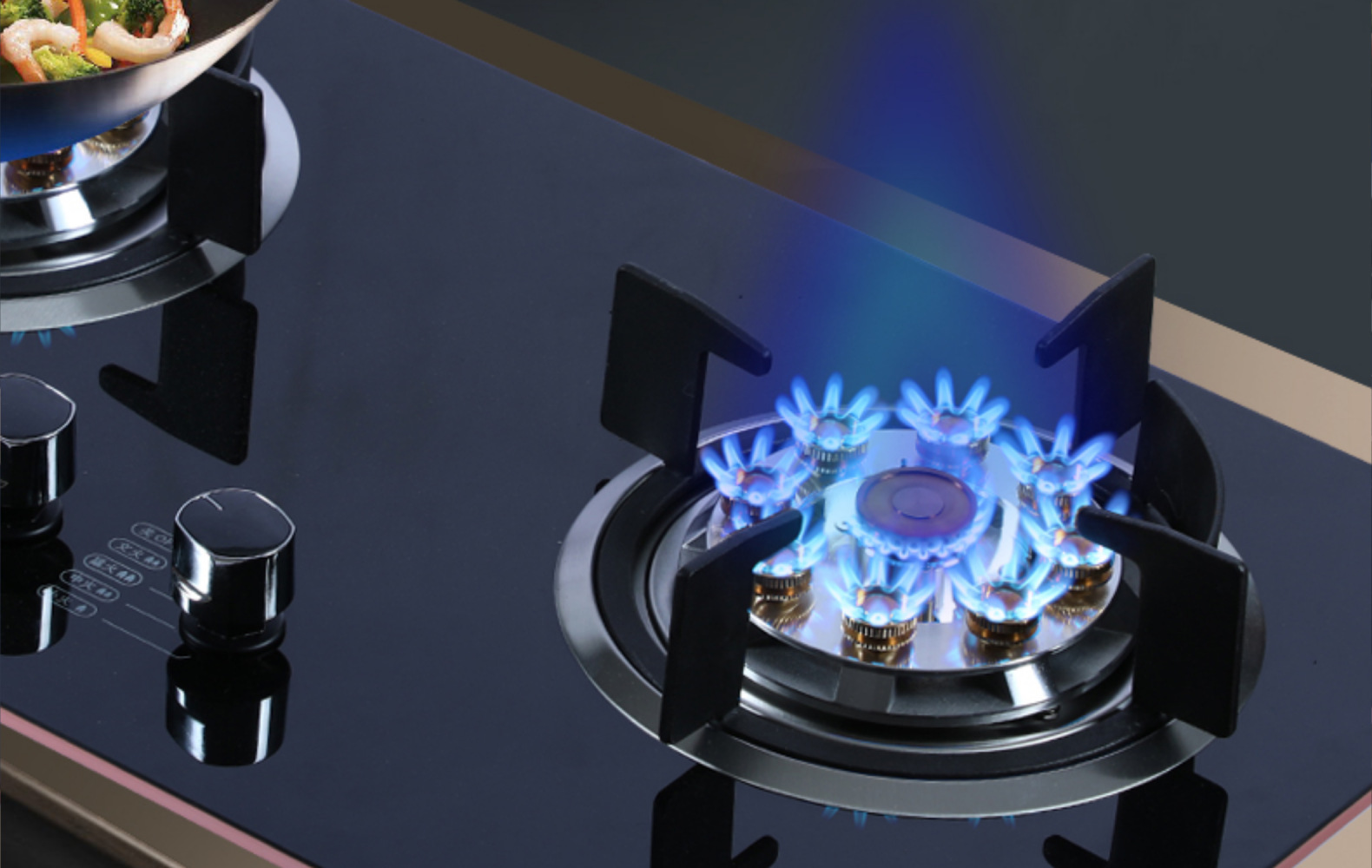 煤气灶家用双九腔煤气炉台嵌两用分体炉头钢化玻璃燃气灶猛火灶具