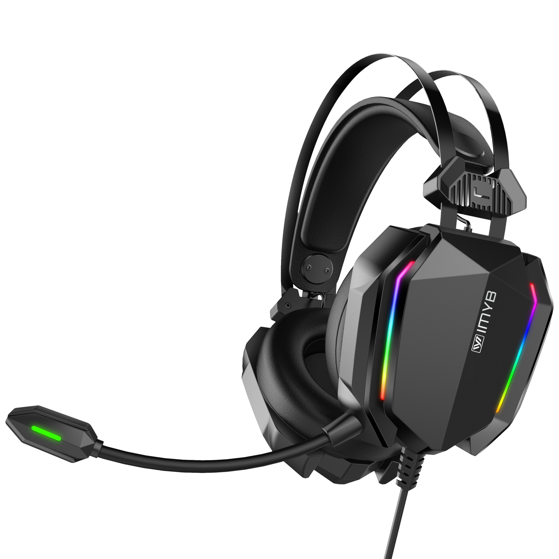 头戴式有线耳机重低音游戏发光网吧耳机跨境电脑耳麦友柏a32工厂