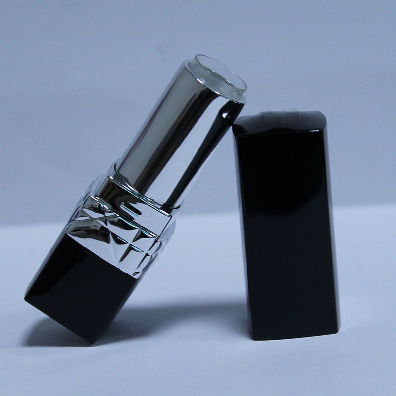 批发金属cd蓝金口红管铝制方形diy黑色润唇膏空管口红壳包管材