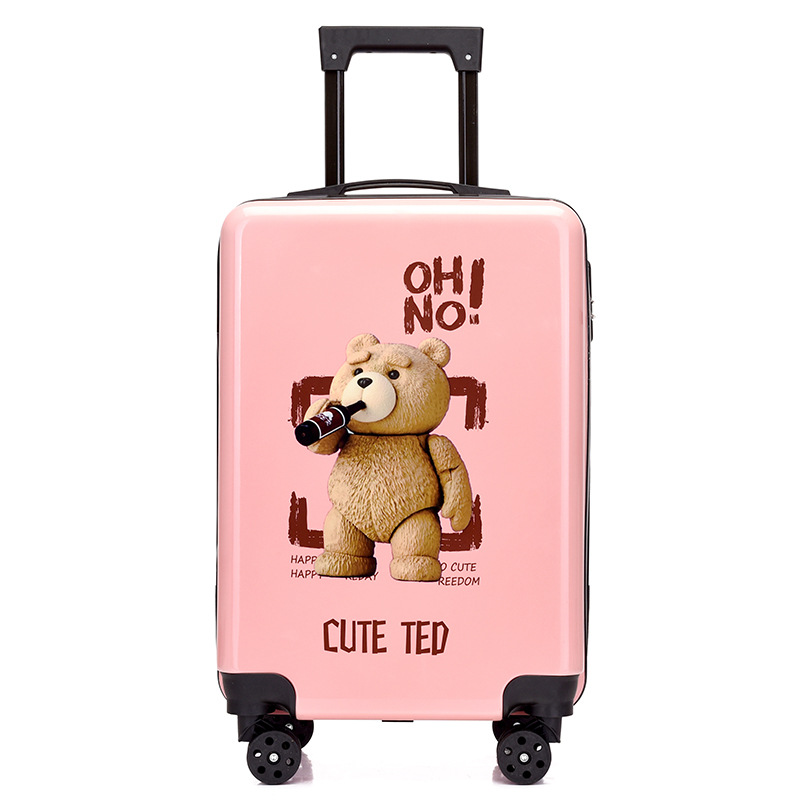 Cartoon Children's Trolley Case 3d 3d Cute Animal Student Luggage 18-Inch Universal Wheel Suitcase Printable