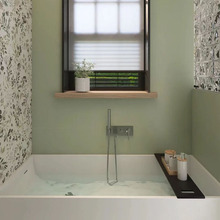 法式复古花砖卫生间牛油果绿瓷砖背景墙微水泥洗手间浴室阳台地砖