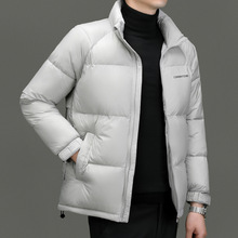 韩版新款冬季休闲棉衣男士纯色加厚保暖外套男立领宽松棉服男装