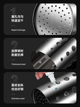 ALJ6筷子筒304不锈钢筷笼餐具篓家用沥水桶厨房多功能快盒收纳置