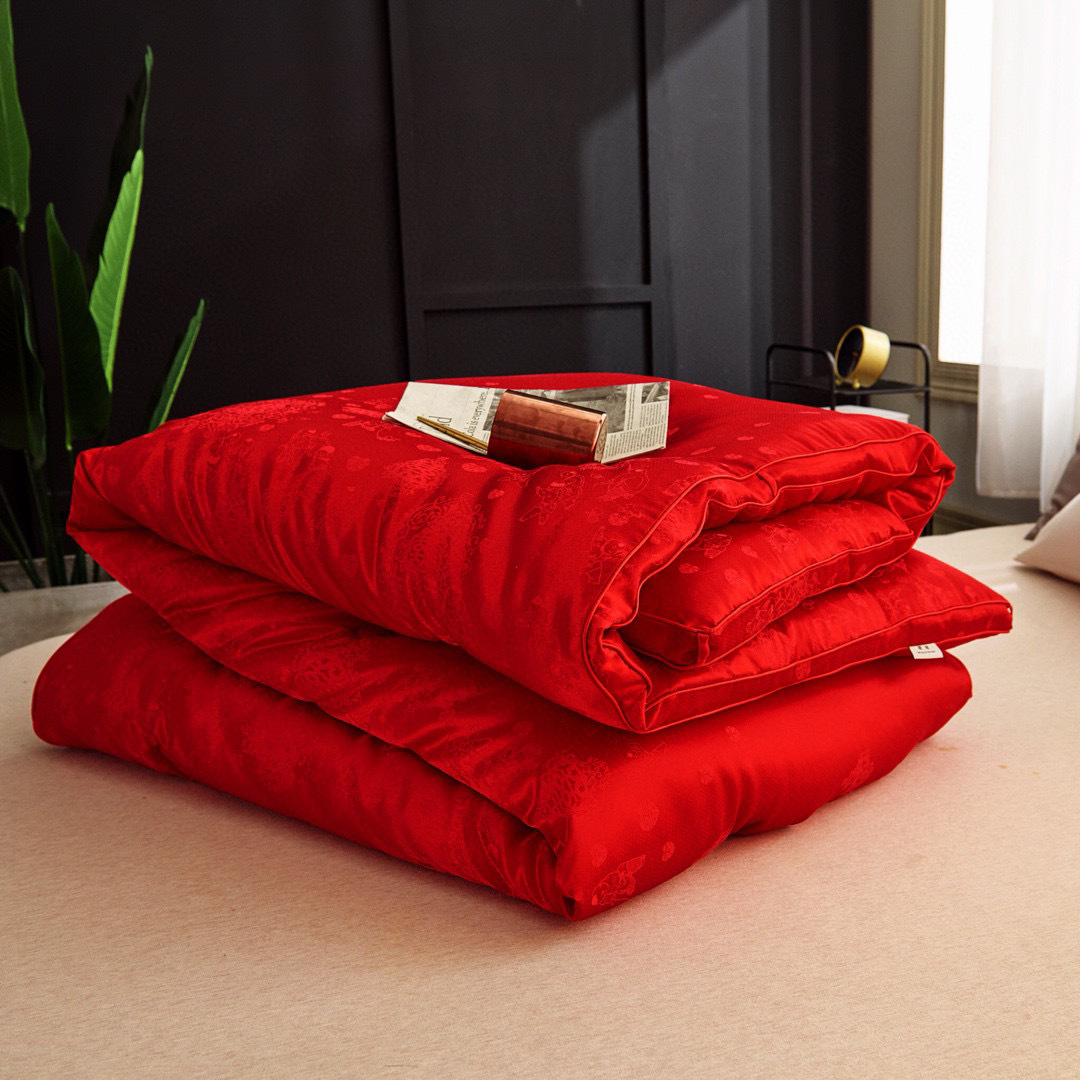高档婚庆被大红色陪嫁喜被新婚结婚被子春秋被冬被子母被双人被芯