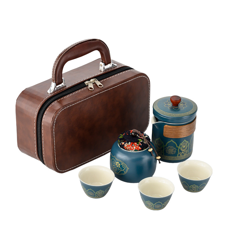 Travel Tea Set Portable Kung Fu Tea Set Wholesale Japanese Outdoor Quick Cup Holiday Company Business Gifts