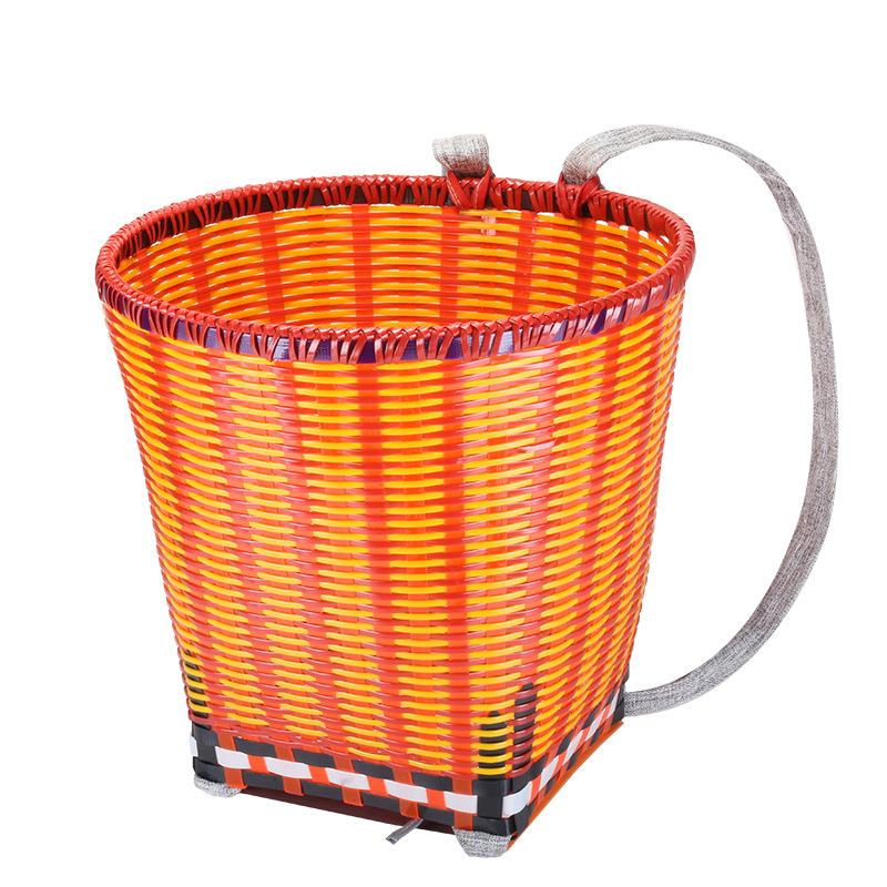 Plastic Woven Back Baskets Large Plastic Back Baskets Household Back Basket Imitation Bamboo Tea Picking Bamboo Basket Vegetable Basket Factory Direct Sales