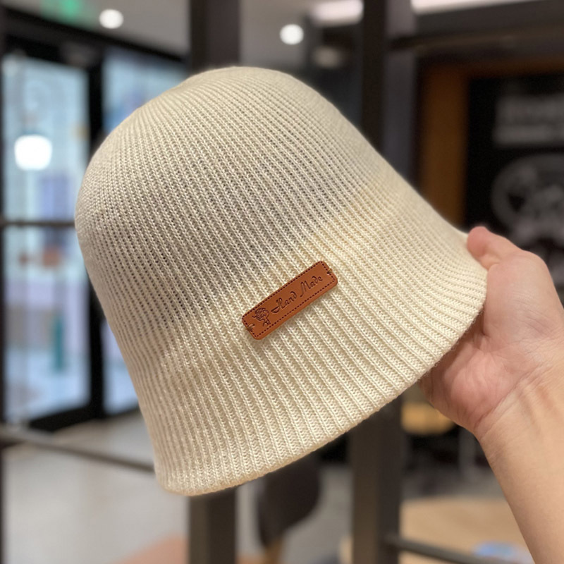 2021新款秋冬羊毛可折叠盆帽韩版帽子女透气针织渔夫帽保暖水桶帽