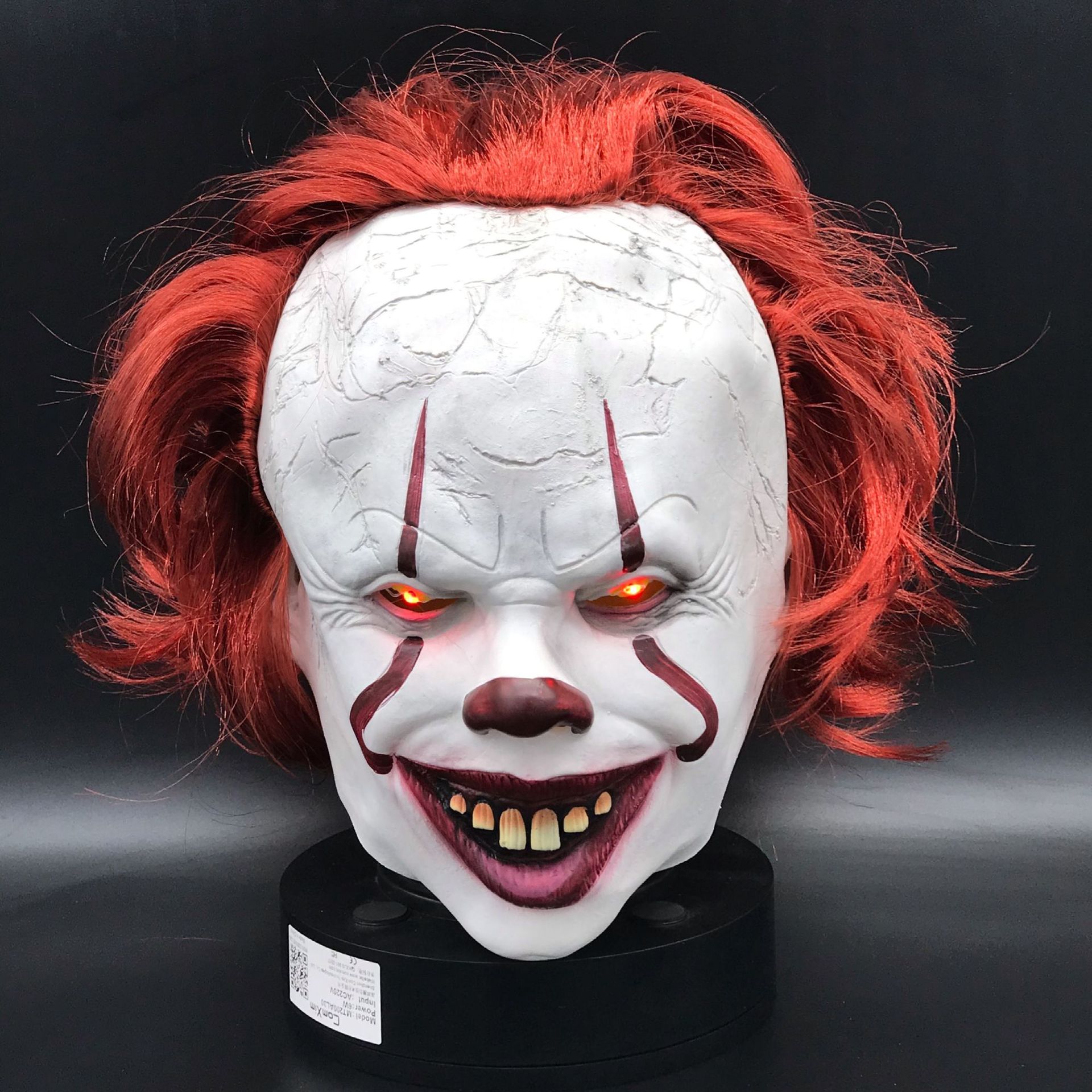 小丑回魂2pennywise发光面具万圣节恐怖道具cosplay假发头套