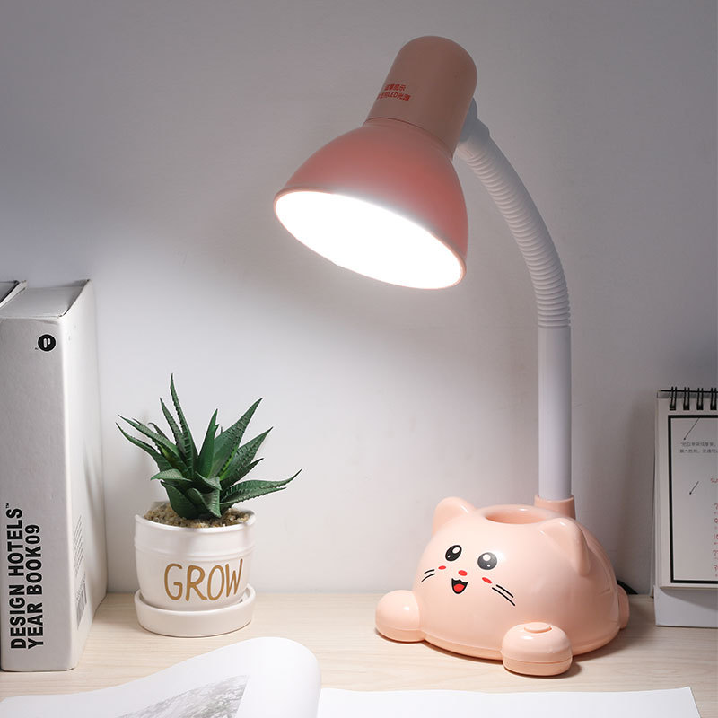 led台灯护眼书桌小学生写字宿舍卡通学习儿童卧室床头工作插电式