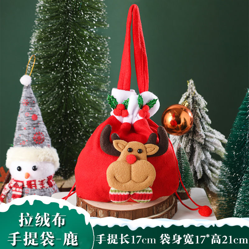 Christmas Decorations Christmas Apple Bag Christmas Eve Apple Bag Kindergarten Candy Bag Linen Gift Bag