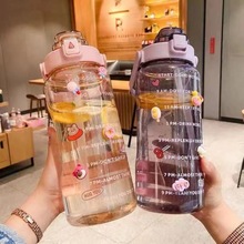 大容量塑料吸管大水杯塑料的批发水瓶高颜值大胖杯子水壶可爱夏季