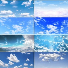 鱼缸贴纸背景画高清图3d立体壁水族箱造景装饰天空蓝天白云亚马逊