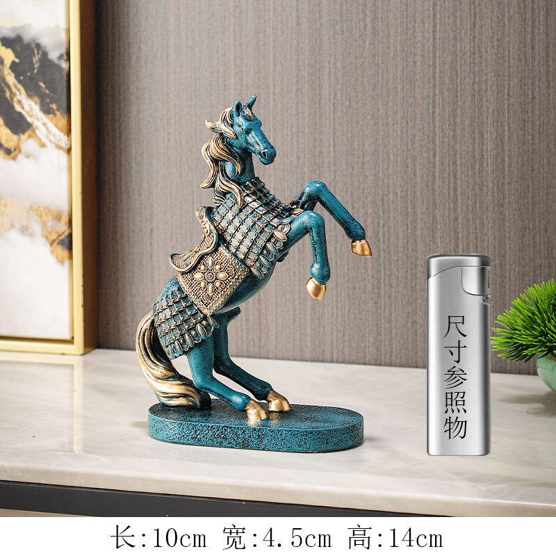 Factory Wholesale Chinese Style Horse Ornament Eight Junxiongfeng Crafts Decorations Fortune Office Table Company Relocation and Opening Gift