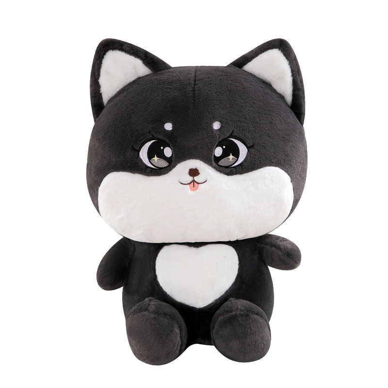 New Black Cat Plush Toys Doll Cute Kitten Doll Children's Sleeping Companion Pillow Female Birthday Present Wholesale