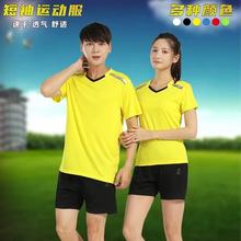 羽毛球服套装男女比赛气排球服乒乓球服网球服儿童夏季透气批发兵