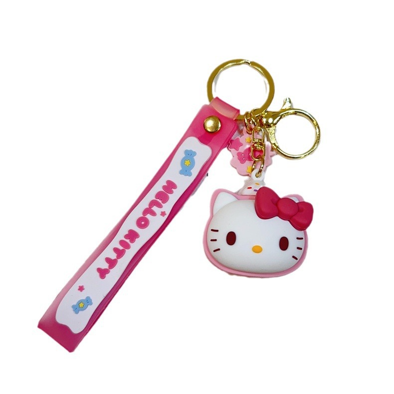 Cartoon Sanrio Family Snack Series Lovely Key Buckle Couple Car Shape School Bag Ornaments Exquisite Gifts Wholesale