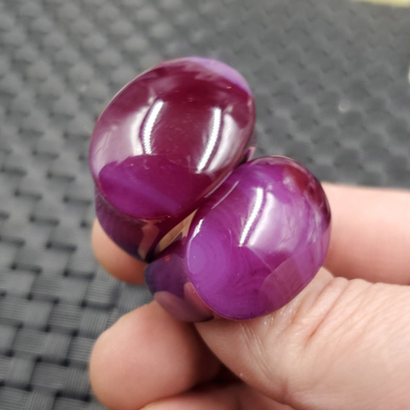 玉石戒指葡萄紫玉髓戒指紫玛瑙戒指饰品戒指玉戒指玉指环